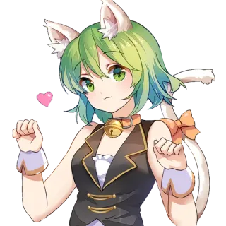 😽 Anime, Catgirl, Kawaii, Süß, Sticker telegram sticker