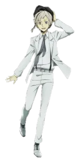 😃 Atsushi Nakajima Bungo Stray Dogs Anime, Personagem, Terno branco, Atsushi Nakajima, Bungo Stray Dogs telegram sticker
