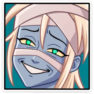 ☺️ momia, dibujos animados, pegatina, personaje, monstruo, vendaje telegram sticker