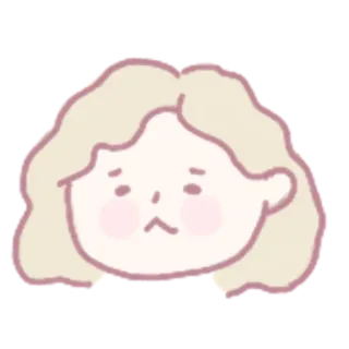 🙁 mulher, triste, desenho animado, loira, rosto, feminino telegram sticker