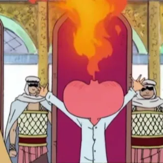 🏴‍☠️ anime, flame, guard, character, one piece whatsapp sticker