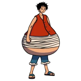 😋 Monkey D. Luffy One Piece One Piece, Ruffy, Anime, Manga, Pirat, Cartoon, Humor telegram sticker