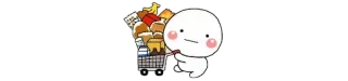 🤦‍♀ shopping, food, character, cute whatsapp sticker