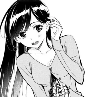 🌸 anime, gadis, manga, tersenyum, anting whatsapp sticker