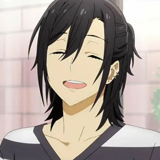 🎲 Izumi Miyamura Horimiya Аниме, Horimiya, Изуми Миямура, Улыбка, Счастливый, Персонаж whatsapp sticker