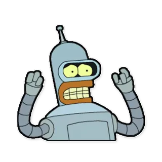 😰 Bender Futurama robot, Futurama, cartoni animati, animato, Bender telegram sticker