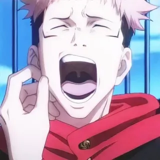🥱 Yuji Itadori Jujutsu Kaisen Anime, Manga, Jujutsu Kaisen, Yuji Itadori, Personaje, Animación Japonesa, Dibujo animado telegram sticker