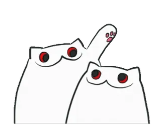 👊 gatos, dedo corazón, gesto ofensivo, grosero, dibujos animados, gracioso telegram sticker