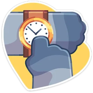 ⏳ zegarek na rękę, czas, zegar, ręka, ramię, akcesorium telegram sticker