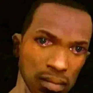 😨 CJ Grand Theft Auto: San Andreas CJ, Grand Theft Auto, San Andreas, Видеоигра, Персонаж, GTA whatsapp sticker