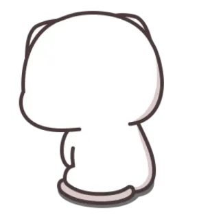 😿 gato, animal, lindo, dibujos animados, pegatina, blanco telegram sticker