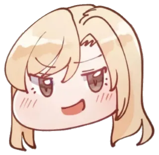 😼 Anime, Cartoon, Frau, Mädchen, Süß, Kopf telegram sticker