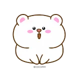 👌 可愛い, くま, 動物, マンガ, かわいい telegram sticker