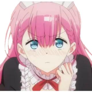 🥺 Anime, Cô gái, Tóc hồng, Phim hoạt hình telegram sticker