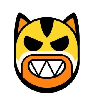 🐯 表情符号, 黄色, 脸, 愤怒, 卡通, 贴纸 telegram sticker