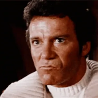 😡 James Kirk Star Trek สตาร์เทรค, กัปตันเคิร์ก, มีม, สีหน้า telegram sticker