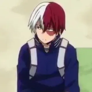 ❄️ Shoto Todoroki My Hero Academia Anime, Manga, Shoto Todoroki, My Hero Academia, Postać, Postać z anime telegram sticker