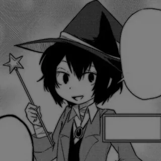 🕷️ Anime, Manga, Czarodziej, Magia, Kapelusz whatsapp sticker