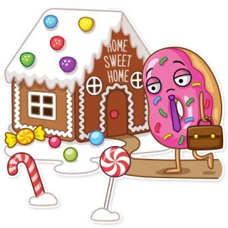 Donut and Coffee whatsapp stickers