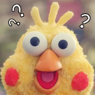❓ chicken, question mark, confused, bird, cute telegram sticker