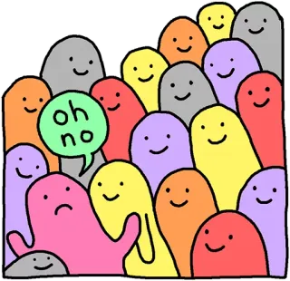 👩 oh no Blob, Dibujo animado, Sticker, Triste, Feliz, Mono telegram sticker