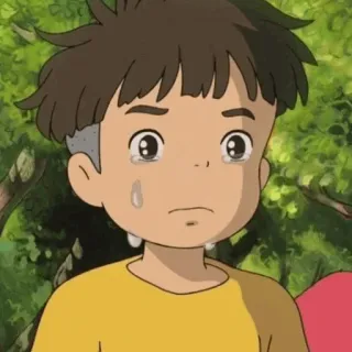 🐽 Anime, Triste, Menino, Desenho animado, Chorando, Lágrimas, Ilustração whatsapp sticker