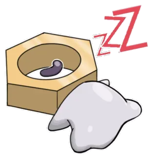😪 Cosmog Pokémon pokemon, cosmog, dormiente, carino, cartoni animati telegram sticker
