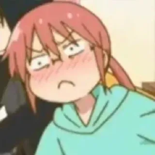 😠 anime, girl, cartoon, angry, blush, expression telegram sticker