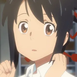🍣 Mitsuha Miyamizu Your Name Anime, Mitsuha, Miyamizu, Your Name telegram sticker