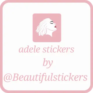 ✍ Adele adele stickers by @Beautifulstickers стикеры, Адель, профиль, женщина, красота telegram sticker