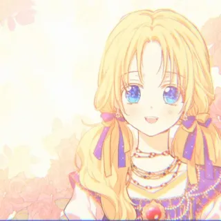 🌨️ fille anime, dessin animé, cheveux blonds, mignon, princesse, jeune fille, style anime whatsapp sticker