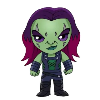 🤑 Gamora Gamora, Marvel, Guardians of the Galaxy, superhero, hijau, karakter, stiker telegram sticker