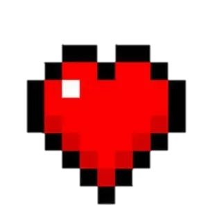 ❤️ pixel, heart, love, pixel art, 8-bit telegram sticker