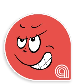 😡 sticker, desenho animado, emoji, vermelho, rosto, sorriso, expressão whatsapp sticker
