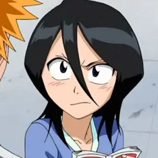 💈 Rukia Kuchiki Bleach Anime, Manga, Cartoon, Porträt, Charakter, Bleach, Rukia Kuchiki, Cartoon Figur whatsapp sticker