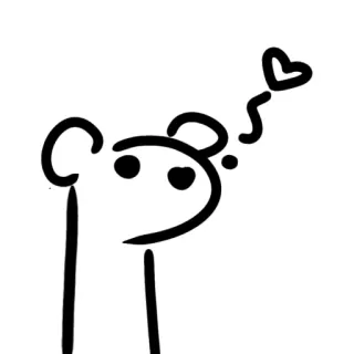 💕 bear, heart, cute, minimalist, love, cartoon, animal telegram sticker
