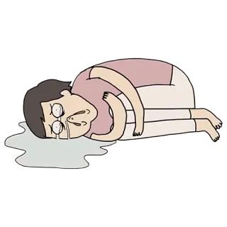 😭 pleurer, triste, dessin animé, larmoyant, contrarié, bouleversé telegram sticker