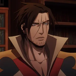 ⚰️ Trevor Belmont Castlevania Аниме, Мультфильм, Охотник на вампиров, Бельмонт, Castlevania telegram sticker