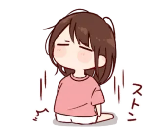 ☠ ストン อนิเมะ, การ์ตูน, ผู้หญิง, ญี่ปุ่น, คาวาอิ, น่ารัก, เหนื่อย, ผ่อนคลาย telegram sticker