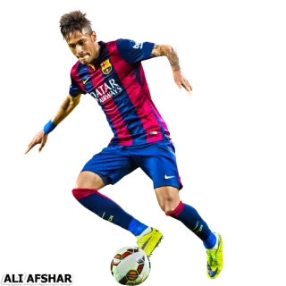 ⚽ ALI'AFSHAR sepak bola, sepak bola, pemain, olahraga, atlet, neymar telegram sticker