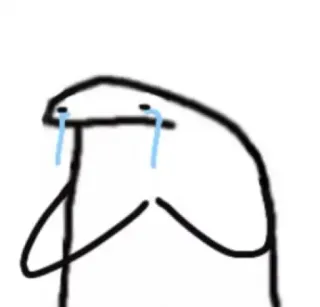 😭 crying, sad, meme, stick figure, tears, emotional, cartoon whatsapp sticker