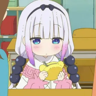 🍡 Kanna Kamui Miss Kobayashi's Dragon Maid Anime, Mignon, Kawaii, Dragon, Fille, Kanna, Kanna Kamui, Miss Kobayashi Dragon Maid telegram sticker