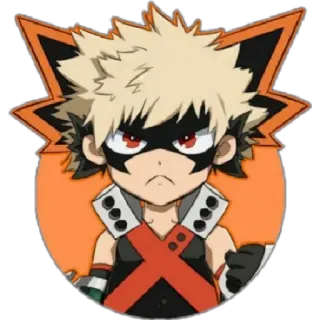 😑 Bakugo My Hero Academia anime, manga, my hero academia, bakugo, cartoon telegram sticker