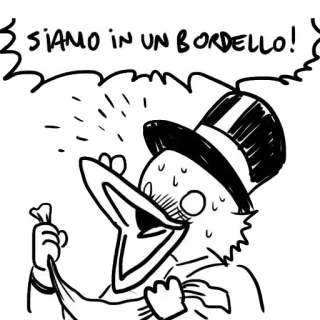 😍 SIAMO IN UN BORDELLO! desenho animado, quadrinho, itália, italiano, texto telegram sticker