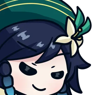 😶 Venti Genshin Impact venti, genshin impact, arrogante, anime, jogo telegram sticker