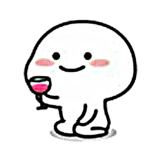 🍷 饮料, 葡萄酒, 可爱, 角色 telegram sticker