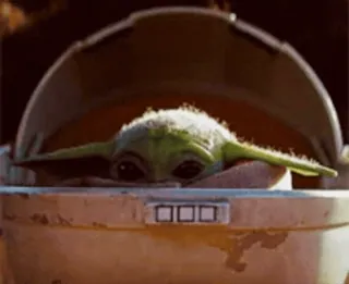 👀 Baby Yoda The Mandalorian малыш йода, мандалорец, звездные войны, милый, зеленый, космос, младенец telegram sticker