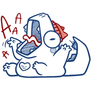 🗣 AAAA cartoon, monster, cute, sticker, character, illustration telegram sticker