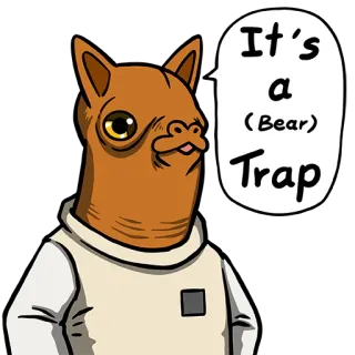 😱 It's a (Bear) Trap bear trap, trap, animal, funny, meme telegram sticker