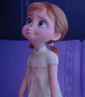 🐽 Anna Frozen desenho animado, filme, Disney, Anna, Frozen, personagem, animação whatsapp sticker